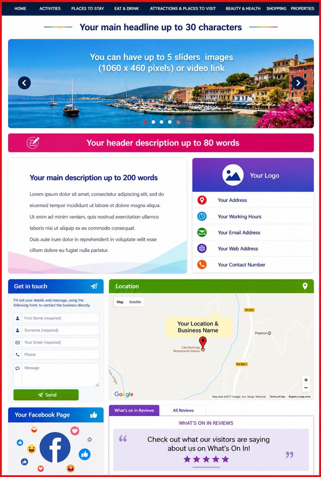 Sales Page Layout when Advertise in Huddersfield